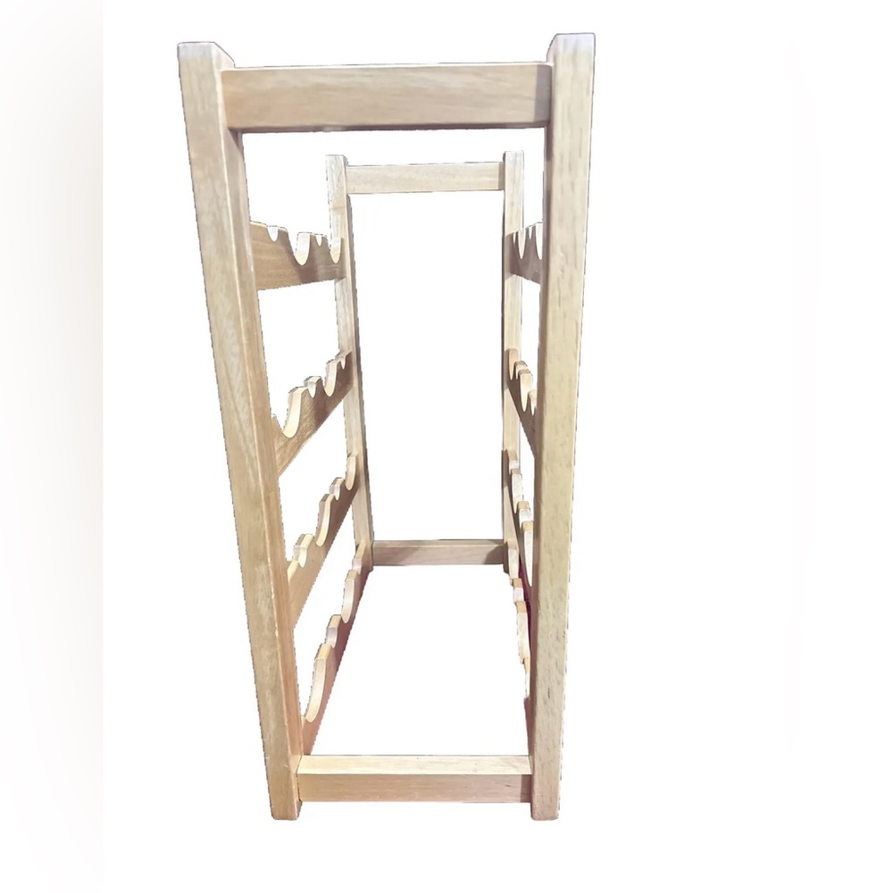 Wine Rack Light Wood. Holds 24 Bottles. Has Removable Table Top. Great Condition - Picture 6 of 10
